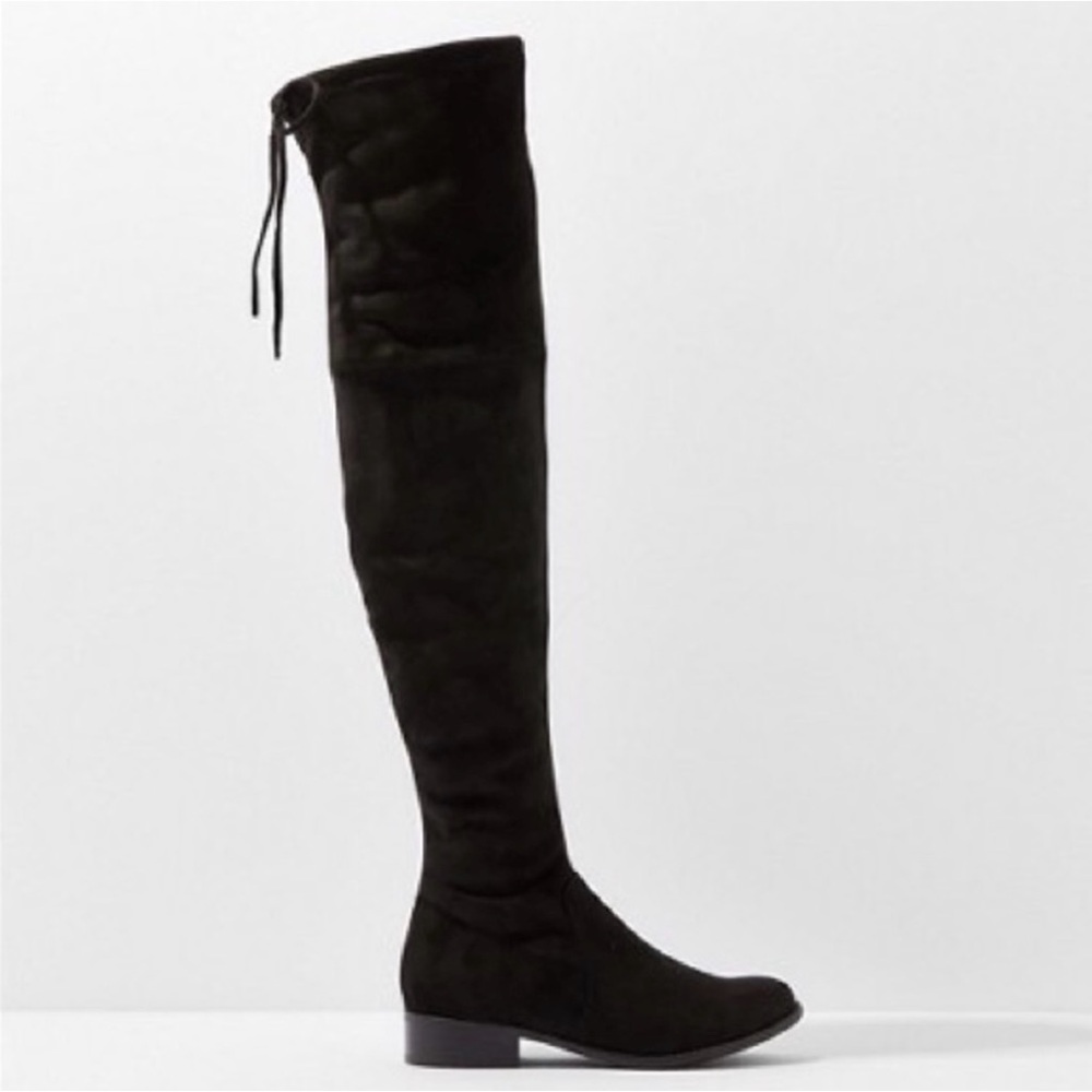AMERICAN EAGLE AEO women's black OVER THE KNEE boots - SIZE 7 faux suede